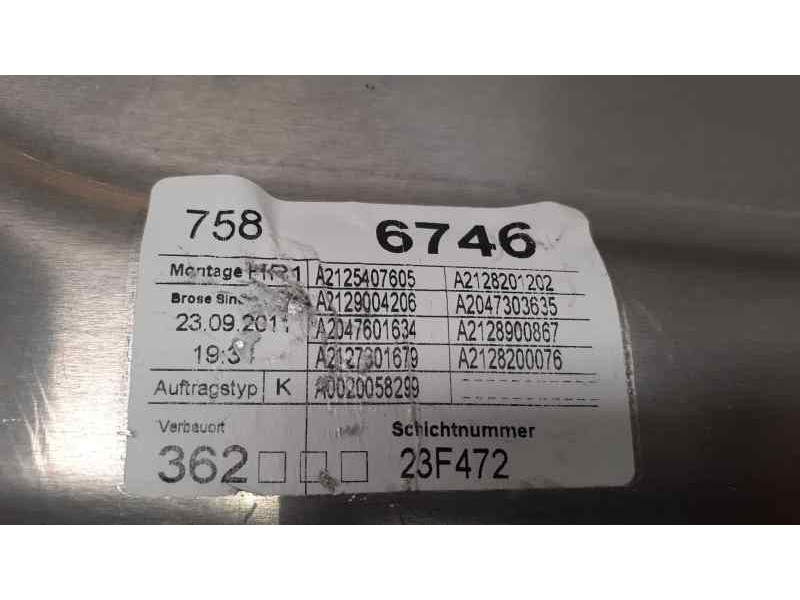 Recambio de elevalunas trasero derecho para mercedes-benz clase e (w212) familiar 220 cdi blueefficiency (212.202) referencia OE