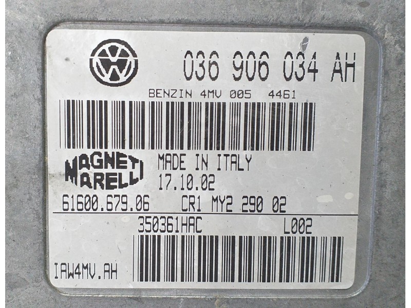 Recambio de centralita motor uce para seat ibiza (6l1) cool referencia OEM IAM 036906034AH 71724 R Recambio de centralita motor uce para seat ibiza (6l1) cool referencia OEM IAM 036906034AH 71724 R
