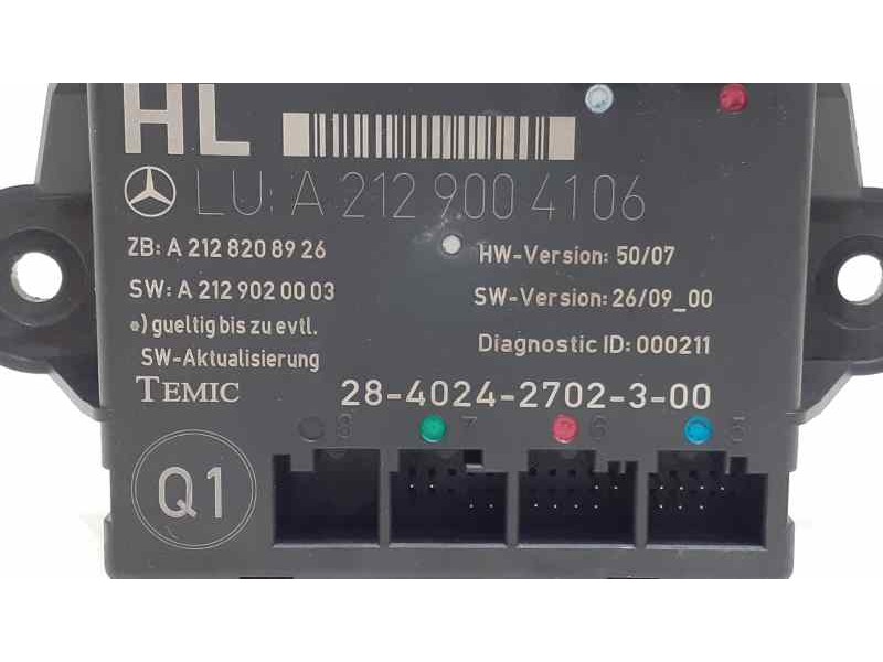 Recambio de modulo electronico para mercedes-benz clase e (w212) familiar 220 cdi blueefficiency (212.202) referencia OEM IAM A2