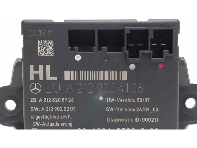 Recambio de modulo electronico para mercedes-benz clase e (w212) familiar 220 cdi blueefficiency (212.202) referencia OEM IAM A2