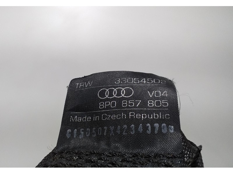 Recambio de cinturon seguridad trasero derecho para audi a3 sportback (8p) 2.0 tdi ambiente (125kw) referencia OEM IAM 8P0857805