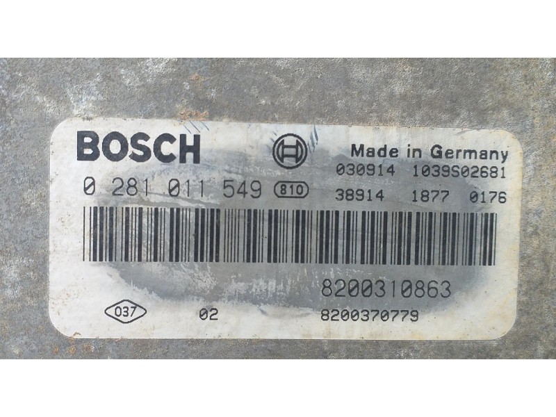 Recambio de centralita motor uce para renault megane ii berlina 3p confort authentique referencia OEM IAM 8200310863 71792 R