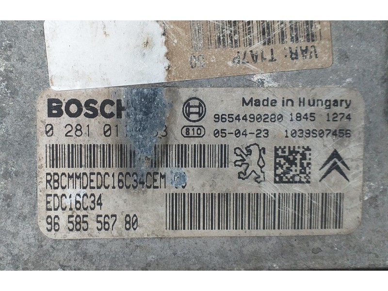 Recambio de centralita motor uce para peugeot 206 berlina e-music referencia OEM IAM 9658556780 71820 R