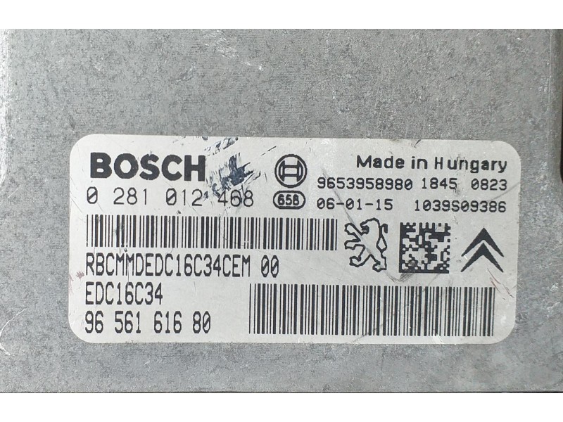 Recambio de centralita motor uce para citroën xsara picasso 1.6 hdi 90 exclusive referencia OEM IAM 9656161680 71821 R