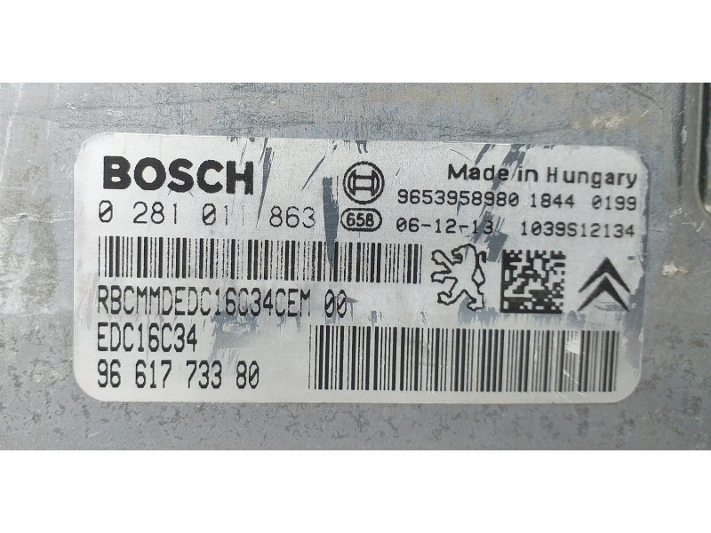 Recambio de centralita motor uce para citroën c4 berlina collection referencia OEM IAM 9661773380 71912 R