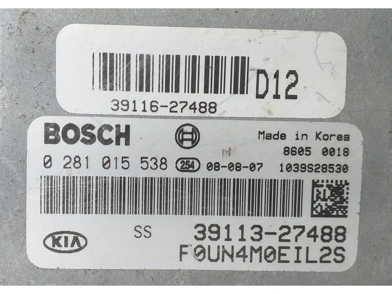 Recambio de centralita motor uce para kia carens 2.0 crdi ex monovolumen referencia OEM IAM 3911327488 71930 R