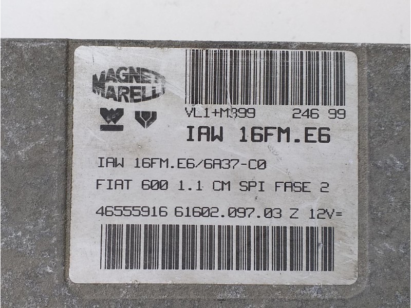 Recambio de centralita motor uce para fiat seicento (187) active referencia OEM IAM 46555916 72006 R