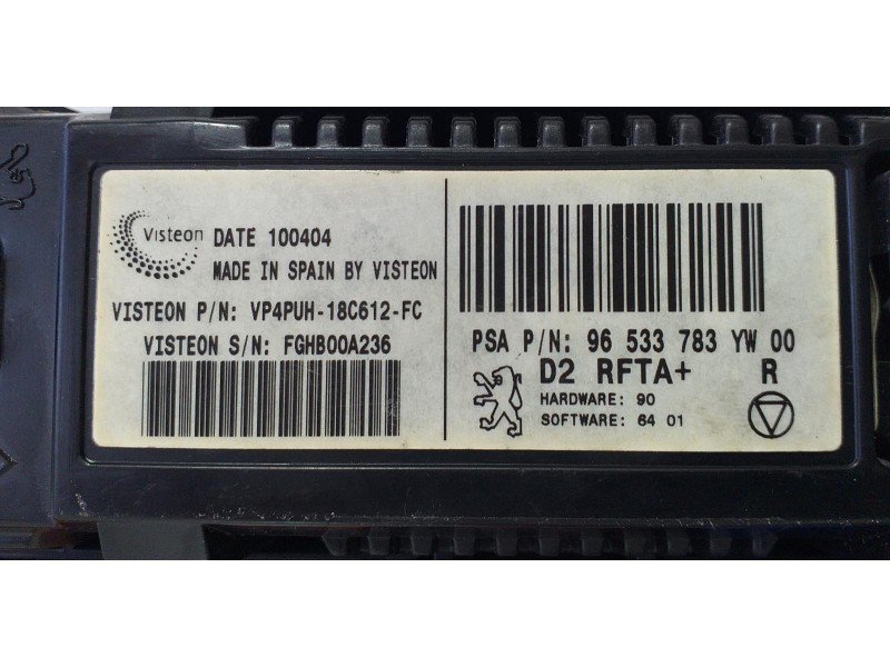 Recambio de mando climatizador para peugeot 407 st confort referencia OEM IAM 96533783YW 72099 R Recambio de mando climatizador para peugeot 407 st confort referencia OEM IAM 96533783YW 72099 R