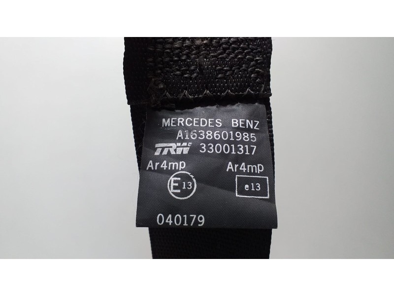 Recambio de cinturon seguridad trasero izquierdo para mercedes-benz clase m (w163) 320 (163.154) referencia OEM IAM A1638601985 