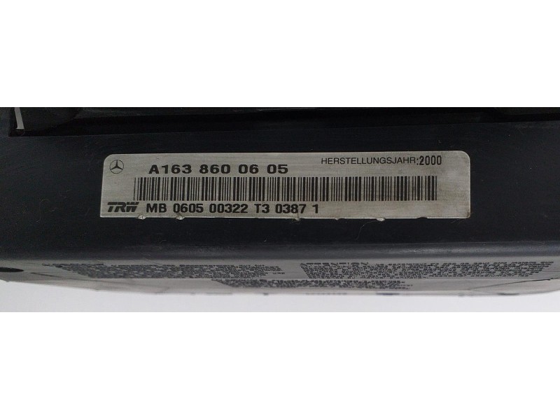 Recambio de airbag lateral delantero izquierdo para mercedes-benz clase m (w163) 320 (163.154) referencia OEM IAM A1638600605 63