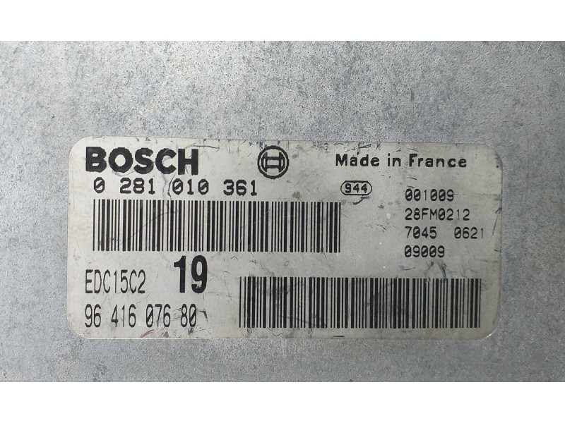 Recambio de centralita motor uce para peugeot 406 berlina (s1/s2) srdt pack referencia OEM IAM 9641607680 72130 R