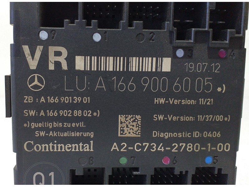 Recambio de modulo electronico para mercedes-benz clase b (w246) b 180 cdi be (246.200) referencia OEM IAM A1669006005 72168 R
