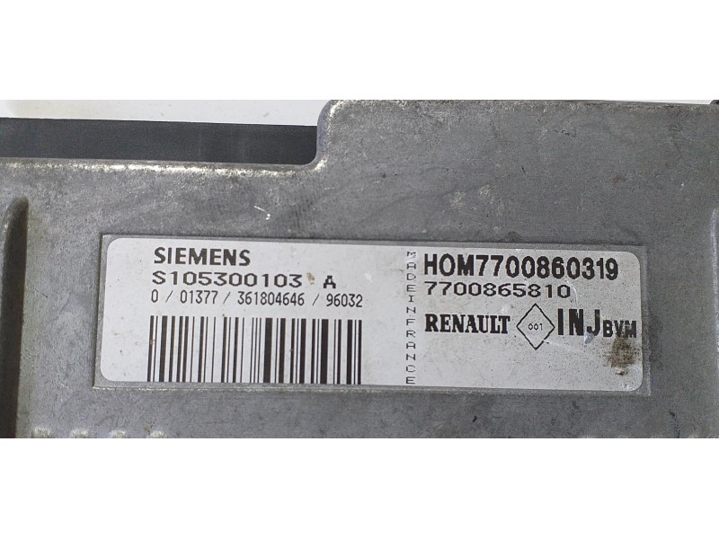 Recambio de centralita motor uce para renault megane i scenic (ja0) 1.6e alize referencia OEM IAM 7700860319 72184 R