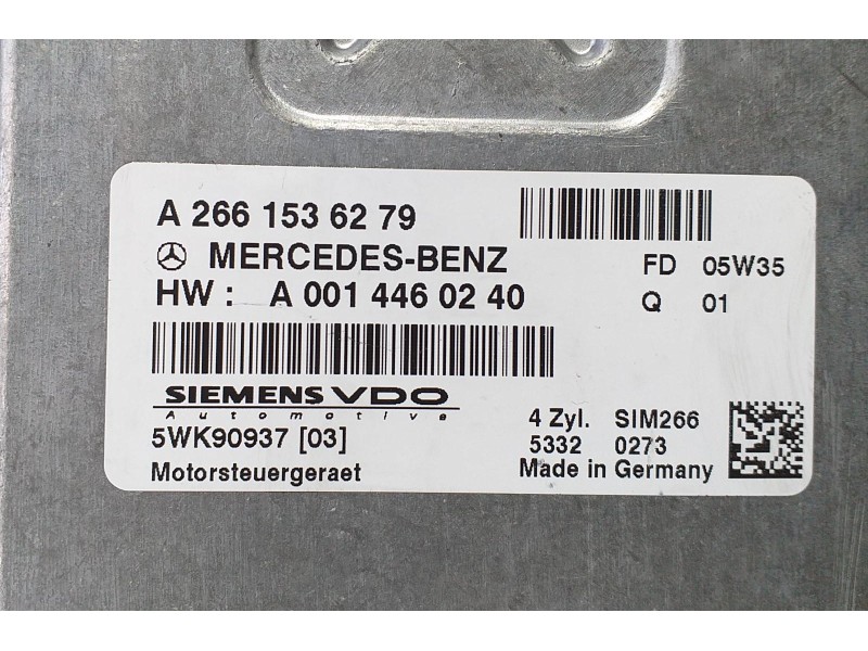 Recambio de centralita motor uce para mercedes-benz clase b (w245) 170 (245.232) referencia OEM IAM A2661536279 72225 R