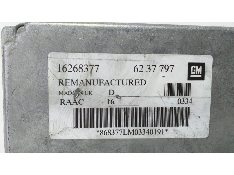 Recambio de centralita motor uce para opel astra g berlina club referencia OEM IAM 16268377 72239 R Recambio de centralita motor uce para opel astra g berlina club referencia OEM IAM 16268377 72239 R