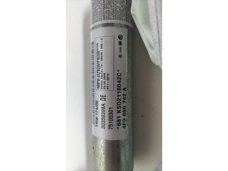 Recambio de airbag cortina delantero derecho para audi a6 allroad quattro (4fh) 3.0 tdi referencia OEM IAM 4F9880742A 79687 R