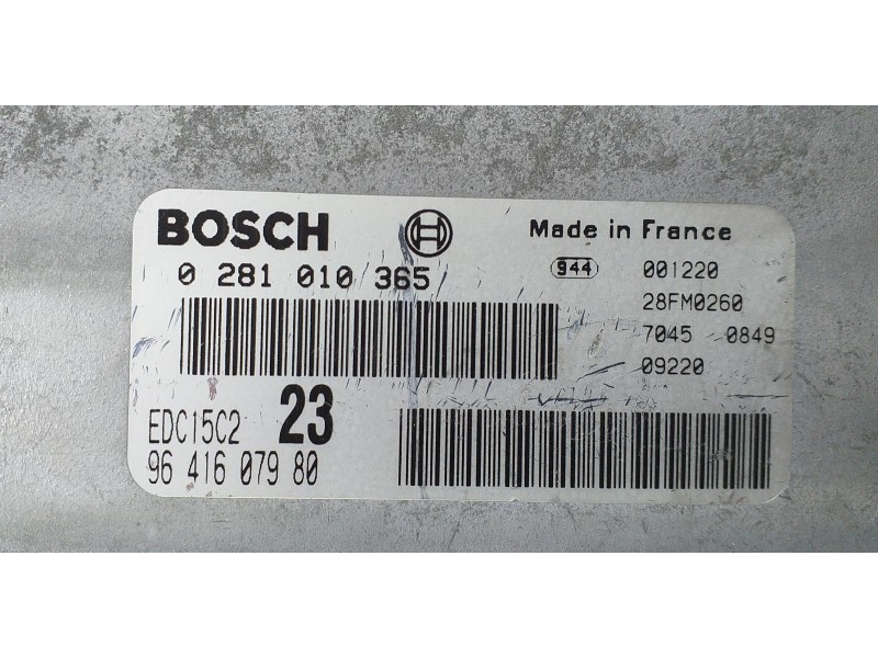 Recambio de centralita motor uce para citroën c5 berlina 2.0 hdi 90 sx/sx automático referencia OEM IAM 9641607980 72272 R