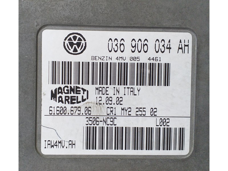 Recambio de centralita motor uce para seat cordoba berlina (6l2) fresh referencia OEM IAM 036906034AH 72349 R Recambio de centralita motor uce para seat cordoba berlina (6l2) fresh referencia OEM IAM 036906034AH 72349 R