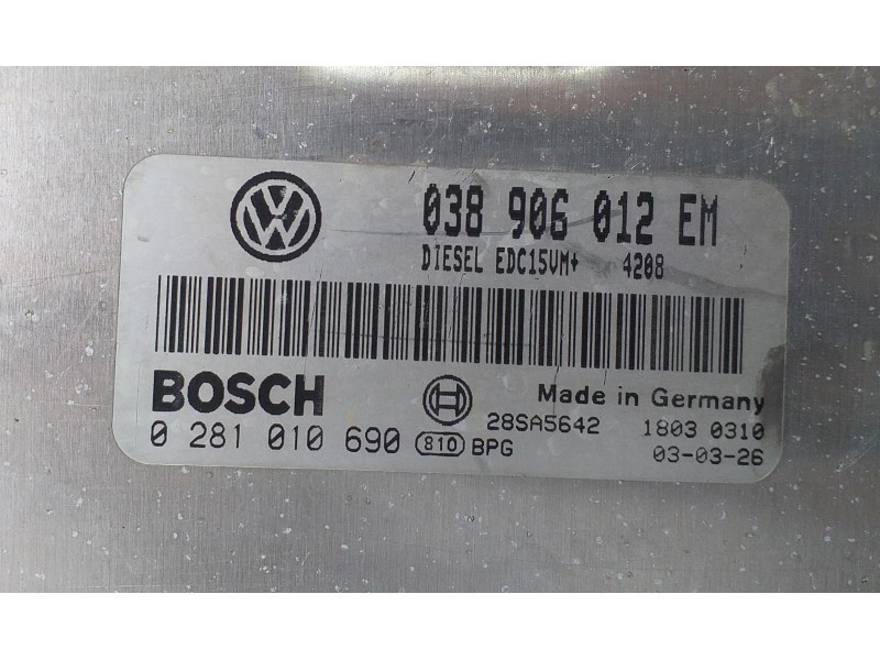 Recambio de centralita motor uce para seat cordoba berlina (6l2) fresh referencia OEM IAM 038906012EM 72353 R
