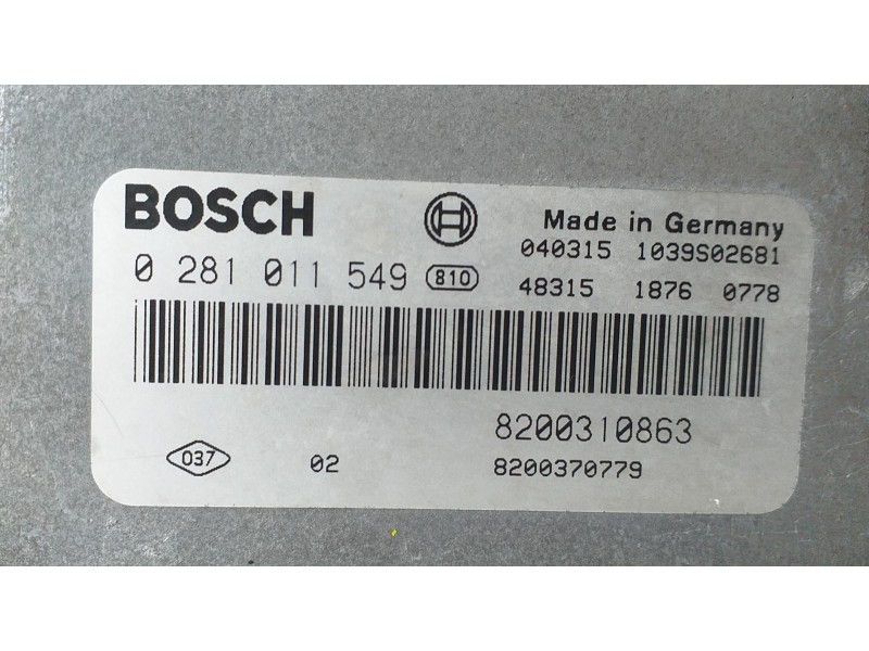 Recambio de centralita motor uce para renault megane ii berlina 3p confort authentique referencia OEM IAM 8200310863 72435 R