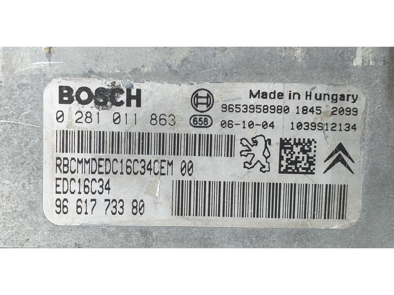 Recambio de centralita motor uce para peugeot 307 berlina (s2) d-sign referencia OEM IAM 9661773380 72442 R