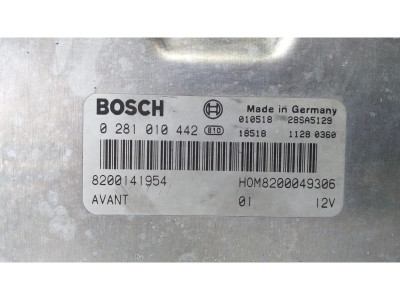 Recambio de centralita motor uce para renault megane i fase 2 classic (la..) 1.9 d authentique referencia OEM IAM 8200049306 724