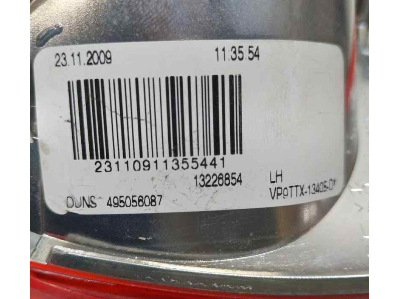 Recambio de piloto trasero izquierdo interior para opel insignia sports tourer cosmo referencia OEM IAM 13226854 85309 