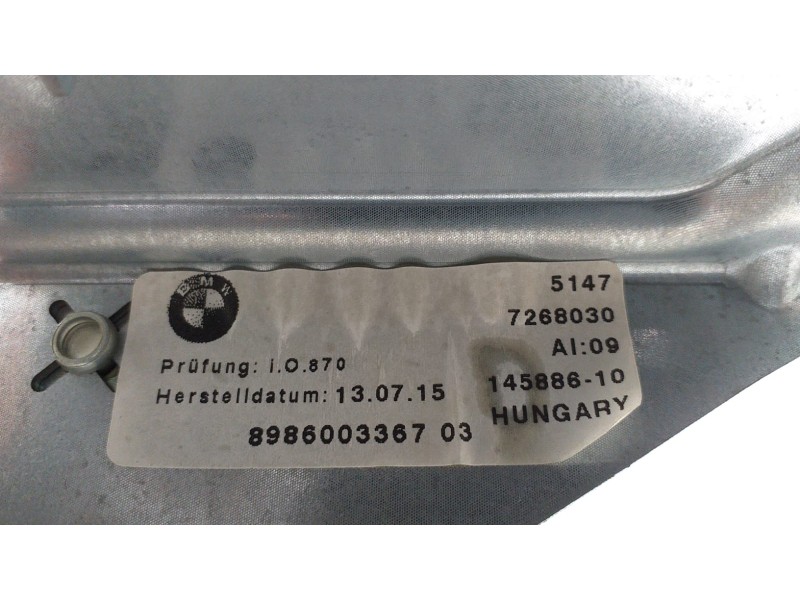 Recambio de bandeja trasera para bmw serie 3 touring (f31) 318d referencia OEM IAM 7268030 51894 