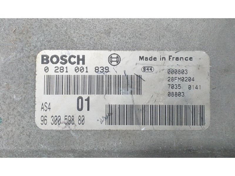 Recambio de centralita motor uce para citroën saxo 1.5 d sx referencia OEM IAM 9630059880 72738 R Recambio de centralita motor uce para citroën saxo 1.5 d sx referencia OEM IAM 9630059880 72738 R