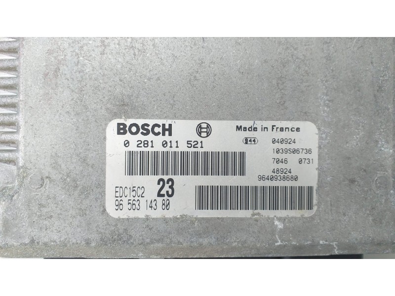 Recambio de centralita motor uce para citroën xsara picasso 1.6 hdi 90 exclusive referencia OEM IAM 9656314380 72740 R