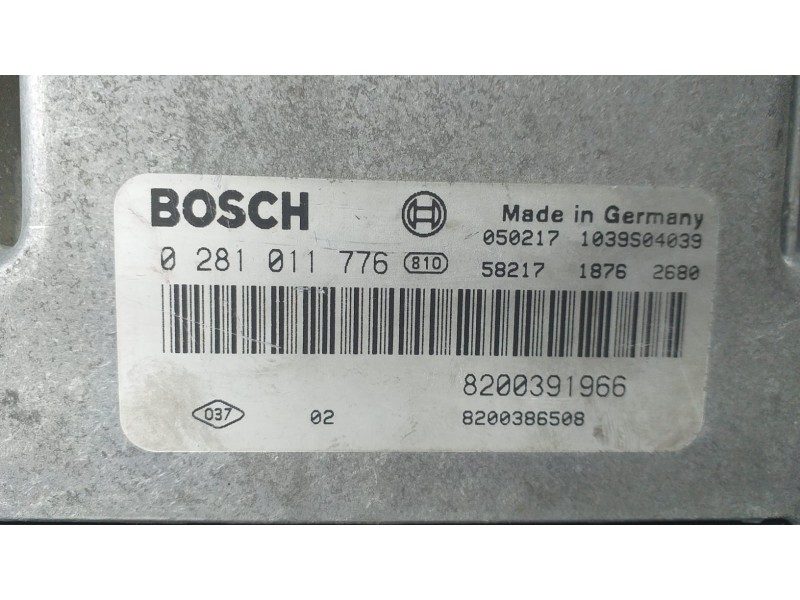 Recambio de centralita motor uce para renault megane ii berlina 3p confort expression referencia OEM IAM 8200391966 72741 R