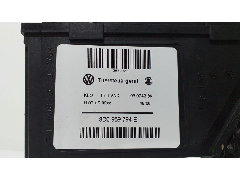 Recambio de motor elevalunas trasero derecho para volkswagen touareg (7l6) v6 tdi referencia OEM IAM 3D0959794E 64312 