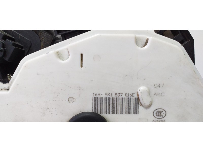 Recambio de cerradura puerta delantera derecha para volkswagen golf vii lim. advance bluemotion referencia OEM IAM 5K1837016E 72