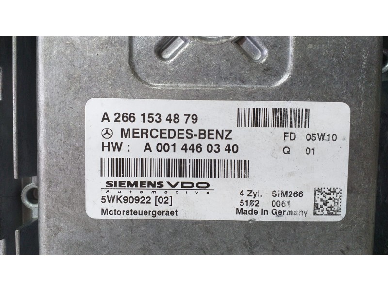 Recambio de centralita motor uce para mercedes-benz clase a (w169) a 150 (169.031) referencia OEM IAM A2661534879 72861 R Recambio de centralita motor uce para mercedes-benz clase a (w169) a 150 (169.031) referencia OEM IAM A2661534879 72861 R