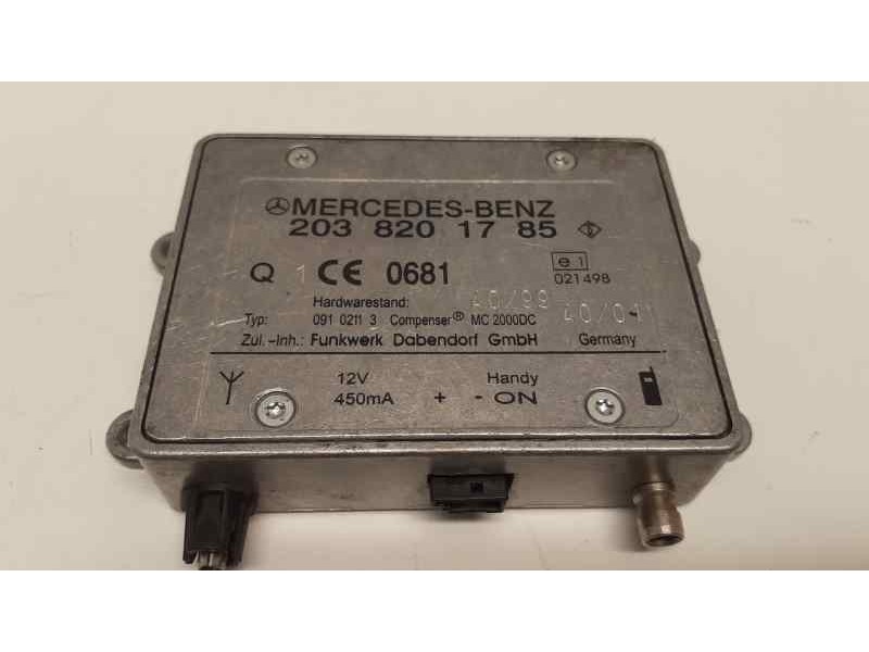 Recambio de modulo electronico para mercedes-benz clase c (w203) berlina 220 cdi (203.006) referencia OEM IAM 2038201785 39480  Recambio de modulo electronico para mercedes-benz clase c (w203) berlina 220 cdi (203.006) referencia OEM IAM 2038201785 39480