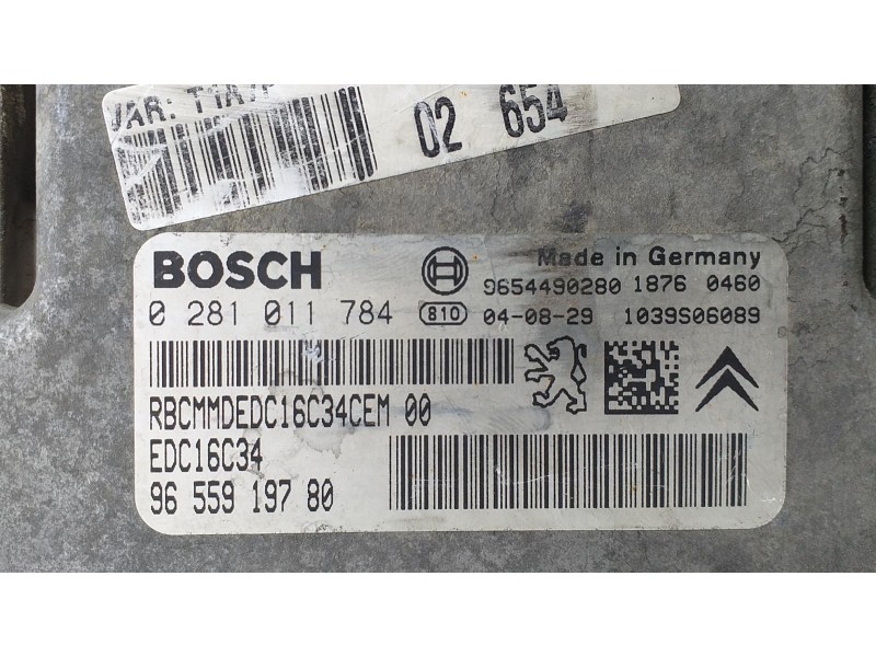 Recambio de centralita motor uce para peugeot 206 berlina e-music referencia OEM IAM 9655919780 72882 R