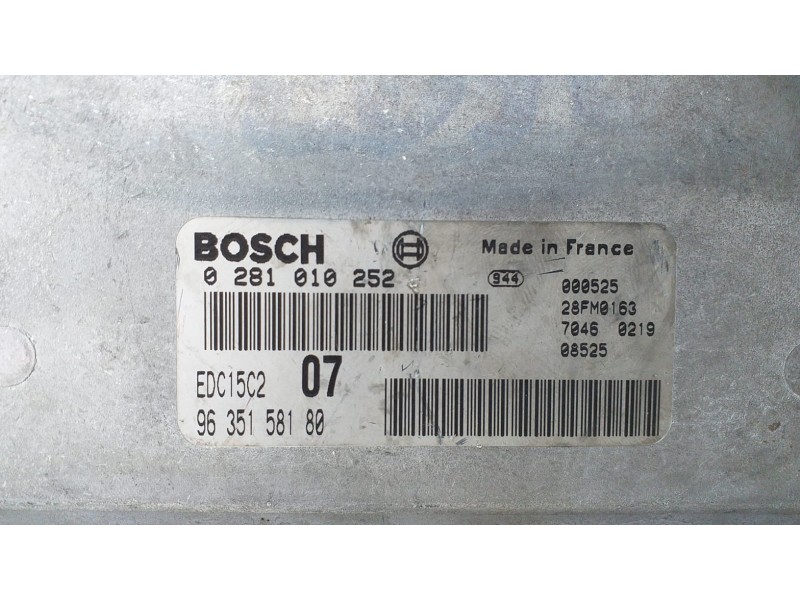 Recambio de centralita motor uce para peugeot 406 berlina (s1/s2) srdt referencia OEM IAM 9635158180 72885 R