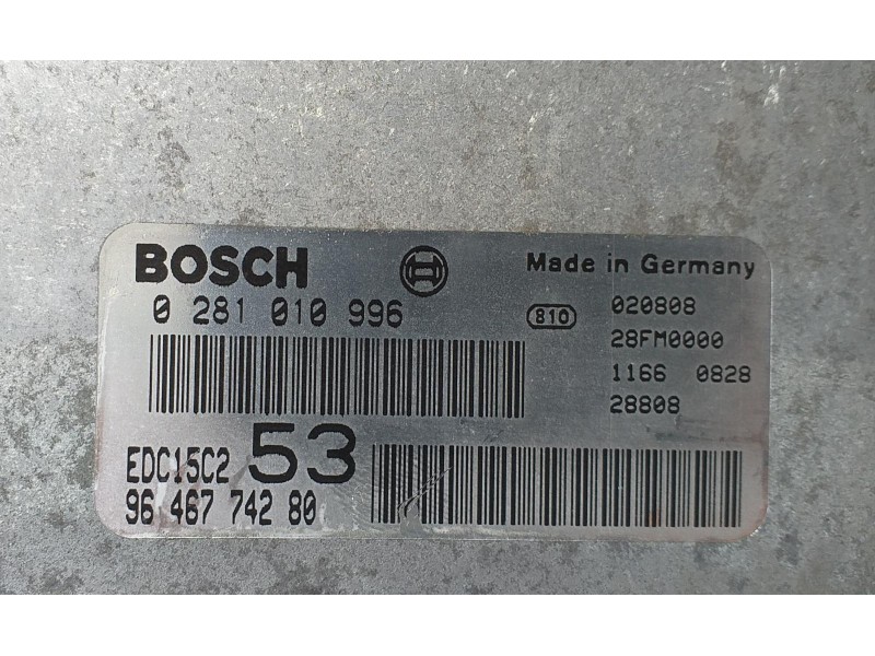 Recambio de centralita motor uce para citroën xsara picasso 2.0 hdi 90 sx top referencia OEM IAM 9646774280 72970 R