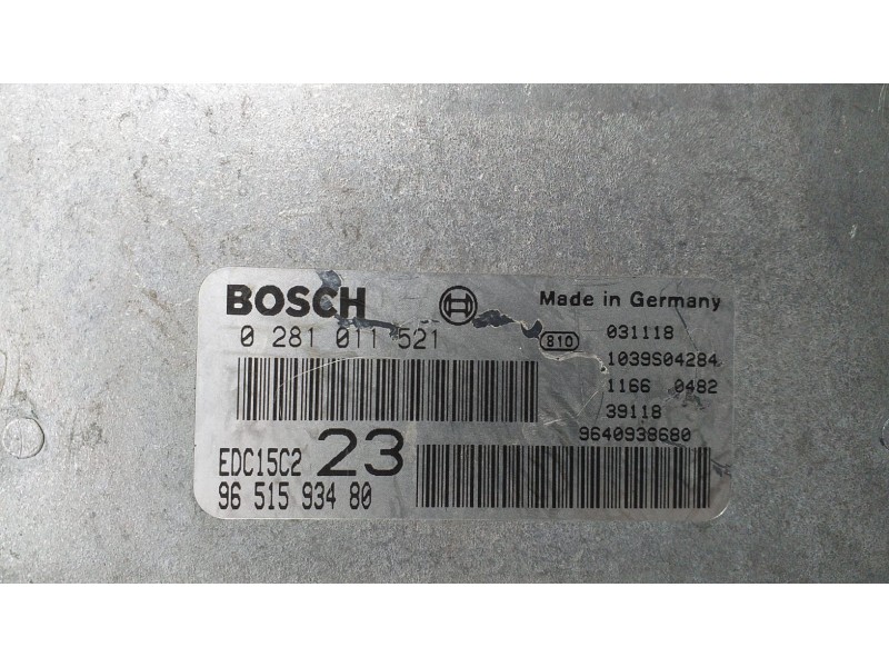 Recambio de centralita motor uce para citroën xsara picasso 2.0 hdi 90 sx top referencia OEM IAM 9651593480 73043 R