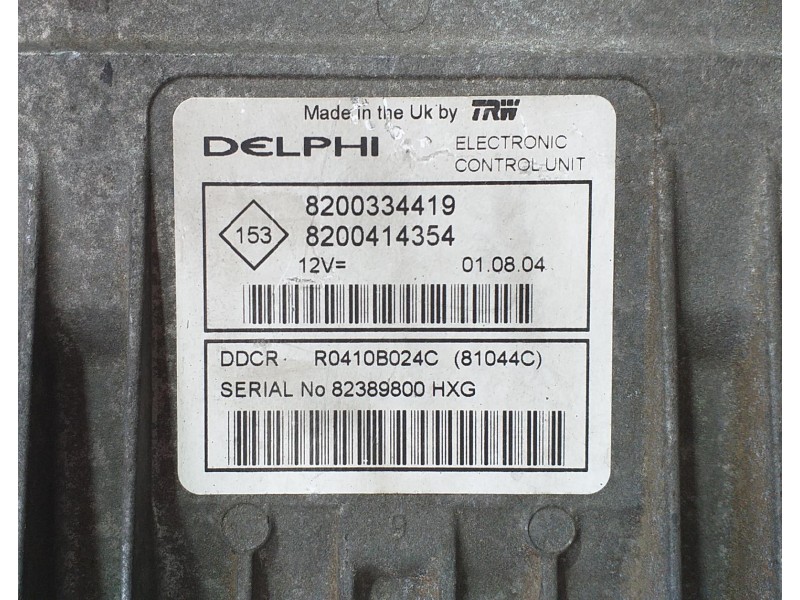 Recambio de centralita motor uce para renault scenic ii authentique referencia OEM IAM 8200334419 73110 R