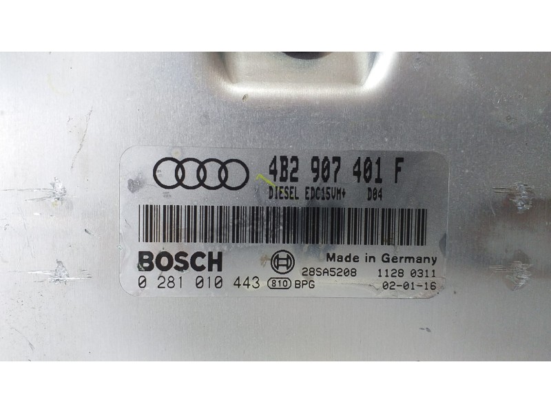 Recambio de centralita motor uce para audi a6 berlina (4b2) 2.5 tdi referencia OEM IAM 4B2907401F 73144 R