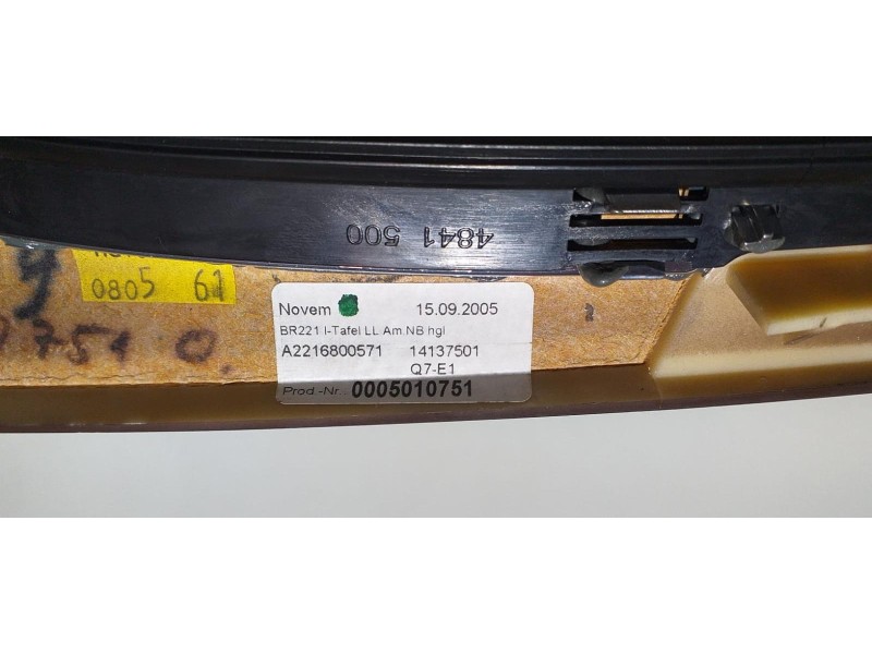 Recambio de molduras delanteras para mercedes-benz clase s (w221) berlina 350 (221.056) referencia OEM IAM A2216800571 64604 