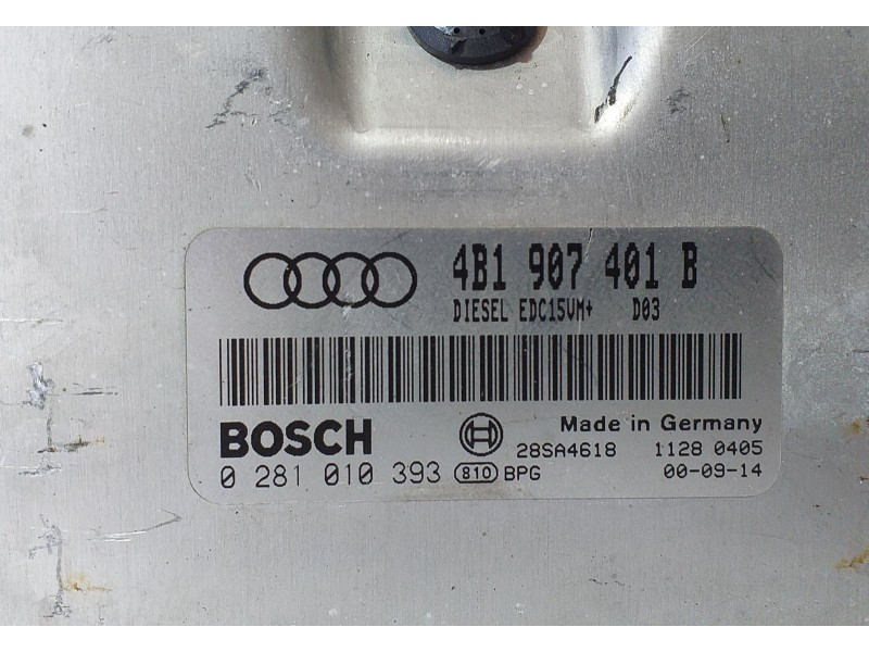 Recambio de centralita motor uce para audi a6 berlina (4b2) 2.5 v6 24v tdi referencia OEM IAM 4B1907401B 73162 R