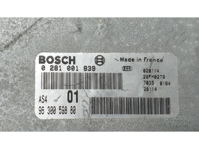 Recambio de centralita motor uce para citroën saxo 1.5 d sx referencia OEM IAM 9630059880 73180 R