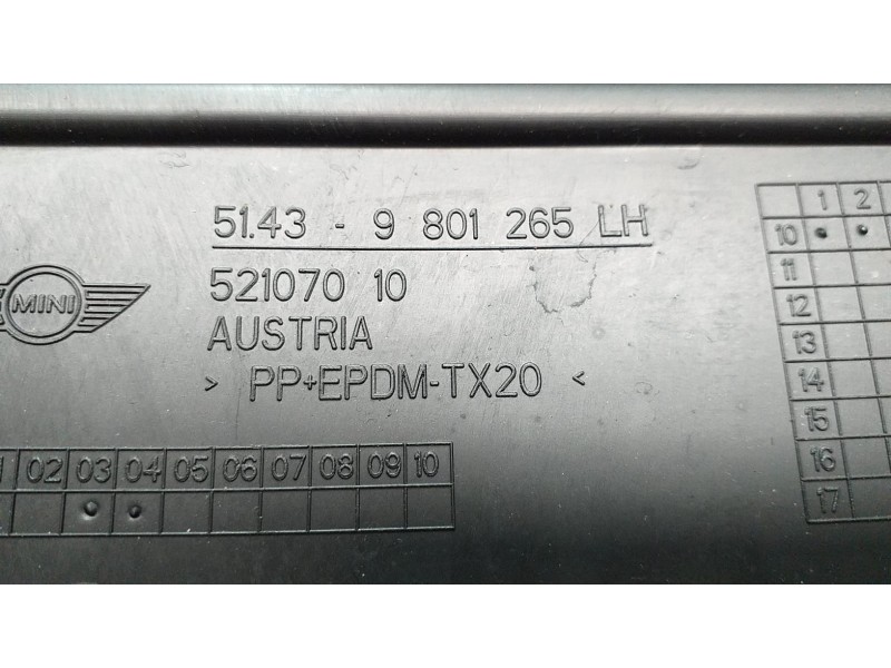 Recambio de molduras delanteras para mini countryman (r60) cooper referencia OEM IAM 51439801265 52755 