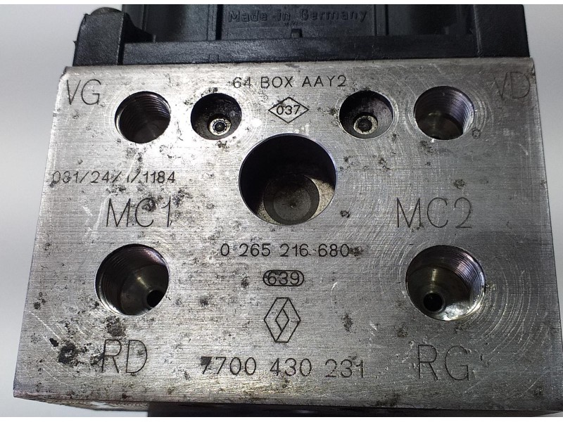 Recambio de abs para renault megane i fase 2 cabriolet (ea..) 1.6 16v dynamique referencia OEM IAM 7700430231 73380 R Recambio de abs para renault megane i fase 2 cabriolet (ea..) 1.6 16v dynamique referencia OEM IAM 7700430231 73380 R