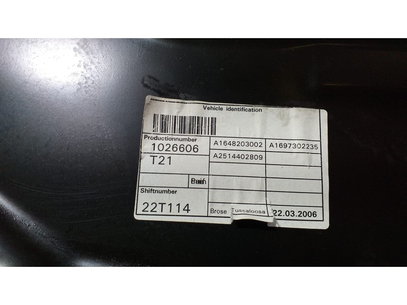 Recambio de elevalunas trasero derecho para mercedes-benz clase r (w251) 320 cdi l (251.122) referencia OEM IAM 981616108 73726 