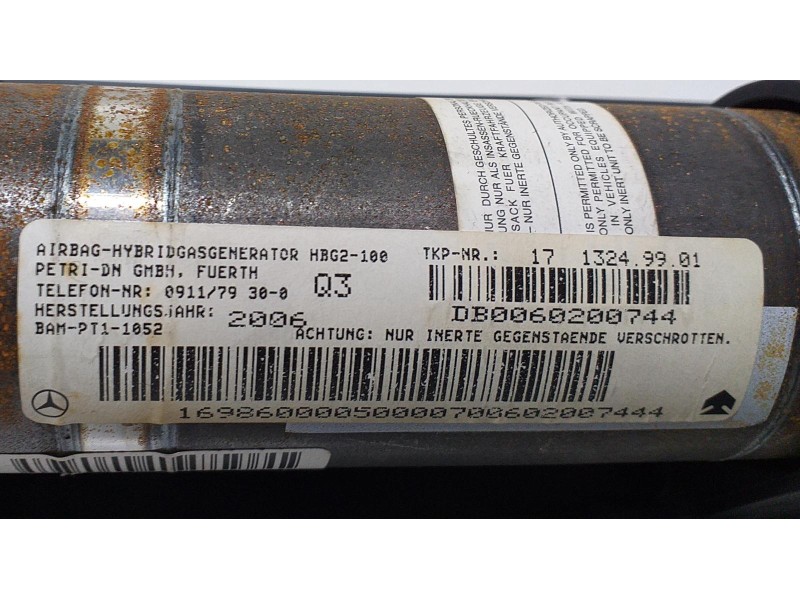 Recambio de airbag delantero derecho para mercedes-benz clase a (w169) a 180 cdi (169.007) referencia OEM IAM 1698600000 65312 