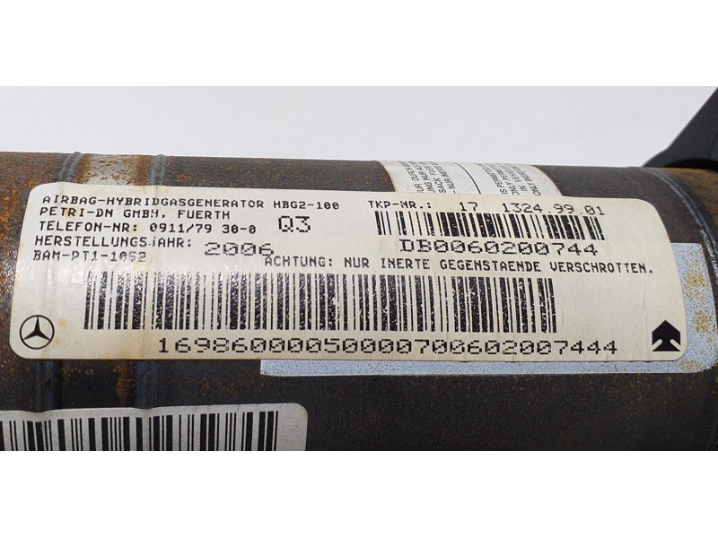 Recambio de airbag delantero derecho para mercedes-benz clase a (w169) a 180 cdi (169.007) referencia OEM IAM 1698600000 65312 