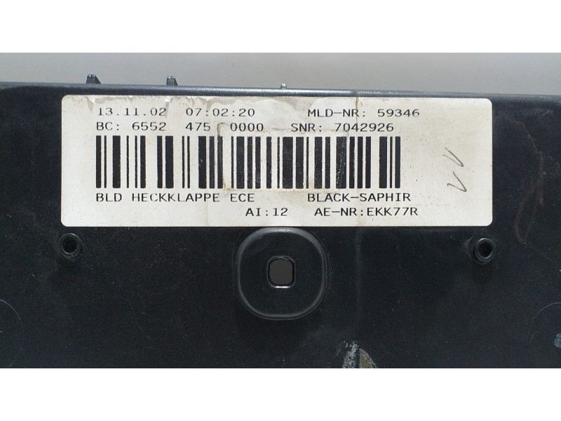 Recambio de portamatriculas para bmw serie 7 (e65/e66) 735i referencia OEM IAM 51138223241 56407 